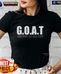Alt Text: Top Goat Greatest Of All Time Polo Ladies Tee in stylish design, perfect for casual wear and goat lovers.