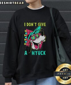 Top Goofy I Don't Give A Hyuck retro 90s sweatshirt featuring a vibrant design and classic fit, perfect for nostalgic fans.
