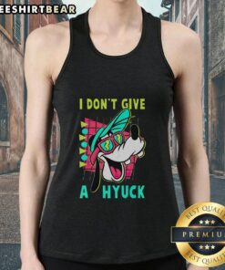 Top Goofy I Don't Give A Hyuck Retro 90s Tank Top featuring vibrant colors and fun cartoon graphics.