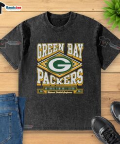 Top Green Bay Packers heater washed t-shirt featuring bold team logo and vibrant green color for ultimate fan style.