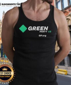 Top Green Party US tank top featuring vibrant green color and eco-friendly design for stylish activism.