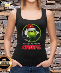 Cheerful tank top with 'I Used To Smile, Then I Became A Fan Of Chiefs' design, perfect for Kansas City Chiefs fans.