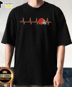 Top Heartbeat Cleveland Browns Football Logo Graphic T-Shirt featuring a stylish design for fans and players.