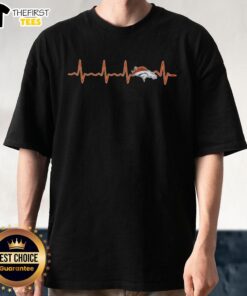 Top Heartbeat Denver Broncos Football Logo Graphic T-Shirt featuring a stylish Broncos logo design for fans.