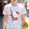 Stylish Top Hello Kitty AK 47 T-Shirt featuring a playful design blending iconic characters with urban streetwear appeal.