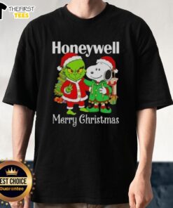 Top Honeywell X Grinch and Snoopy Merry Christmas T-Shirt featuring festive designs for holiday celebrations.
