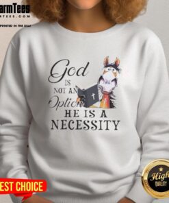 Cozy Top Horse God sweatshirt showcasing a stylish design, perfect for equestrian enthusiasts and casual wear lovers.