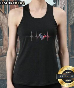 Top Houston Texans NFL heartbeat tank top featuring team colors and logo, perfect for game day and casual wear.