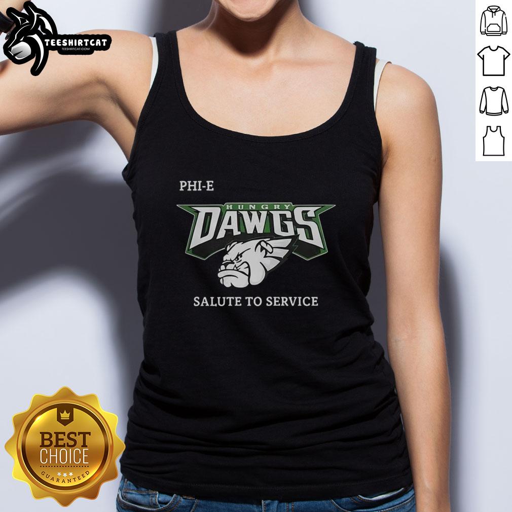 top-hungry-dawgs-salute-to-service-logo-tank-top Alt Text: Top Hungry Dawgs Salute to Service Logo Tank Top featuring a bold design honoring service members.