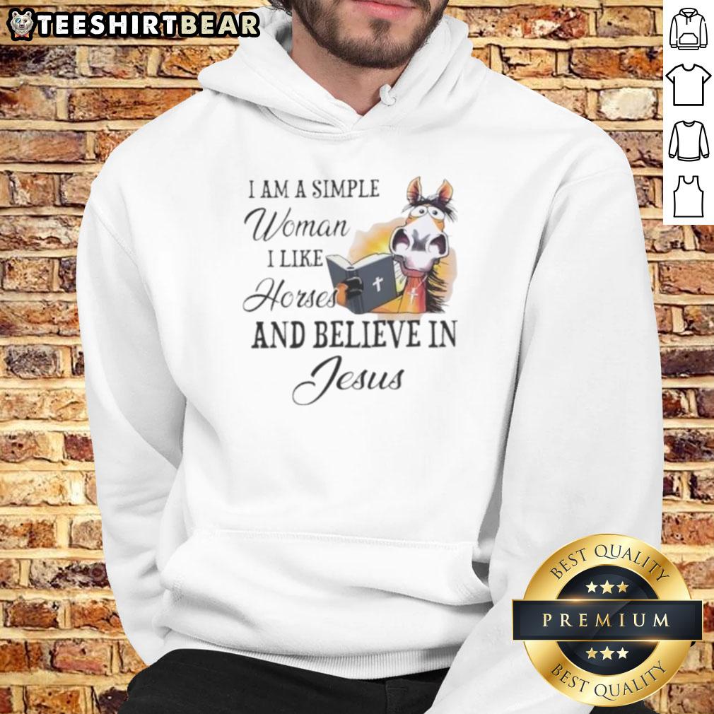 top-i-am-a-simple-woman-i-like-horses-and-believe-in-jesus-hoodie Simple woman hoodie featuring 'I Like Horses and Believe in Jesus' design, perfect for casual wear and horse lovers.