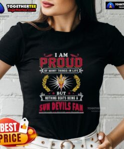 Alt Text: Arizona State Sun Devils fan ladies tee showcasing pride in being a supporter of the team.