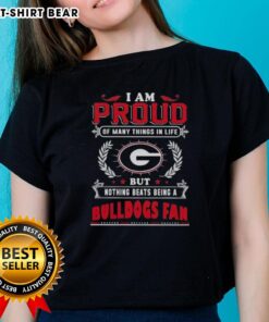Georgia Bulldogs fan ladies tee showcasing pride in being a supporter of the team with stylish design and vibrant colors.