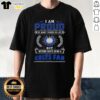 Alt Text: Indianapolis Colts fan T-shirt with 'I Am Proud Of Many Things In Life But Nothing Beats Being A Colts Fan' design.