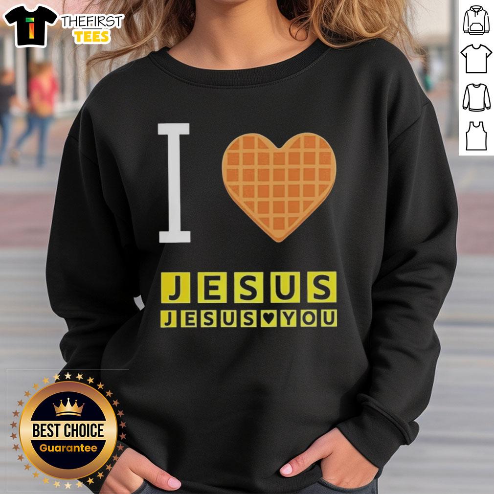 top-i-love-jesus-and-jesus-loves-you-waffle-heart-sweatshirt Cozy Top I Love Jesus And Jesus Loves You waffle heart sweatshirt in vibrant colors, perfect for faith-inspired fashion.