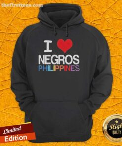 Stylish 'I Love Negros Philippines' hoodie in vibrant colors, perfect for showcasing local pride and comfort.