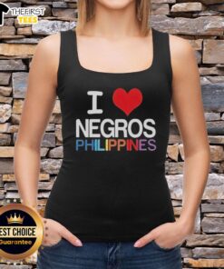 Stylish 'I Love Negros Philippines' tank top design featuring vibrant colors, perfect for summer wear and travel.