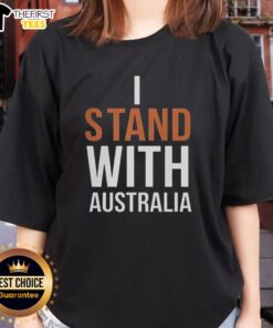 Top I Stand With Australia Pray For Bondi Australia slogan ladies tee featuring a stylish design promoting solidarity.