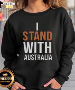 Top I Stand With Australia Pray For Bondi Australia slogan sweatshirt in a stylish design, promoting support for Australia.
