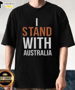 Alt Text: Top I Stand With Australia Pray For Bondi Australia slogan T-Shirt in vibrant colors, promoting solidarity and support.