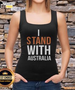 Tank top featuring 'Stand With Australia, Pray For Bondi' slogan, perfect for showing support for Australia.