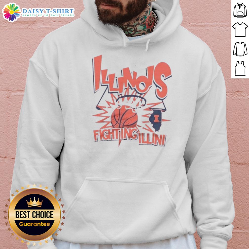 Top Illinois Fighting Illini Basketball Slam Hoodie Top Illinois Fighting Illini basketball slam hoodie in vibrant orange, perfect for fans and game day attire.