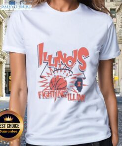 Top Illinois Fighting Illini basketball slam ladies tee featuring vibrant team colors and logo for passionate fans.