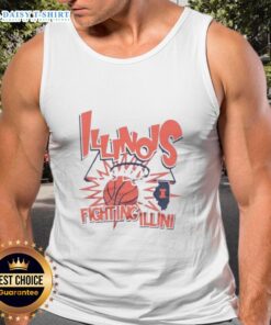 Top Illinois Fighting Illini basketball slam tank top in vibrant orange, perfect for fans and athletes alike.