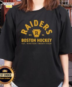 Alt Text: Top Ilya Rozanov 81 Boston Raiders Hockey Est 1924 ladies tee showcasing team pride and vintage style.