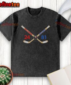 Top Ilya Rozanov and Shane Hollander heated rivalry inspired hockey love line washed t-shirt design.