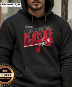 Top Indiana Hoosiers Football 2025-26 CFB Playoff Stripe Hoodie featuring team colors and logo, perfect for fans.