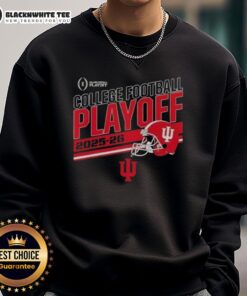 Top Indiana Hoosiers Football 2025-26 CFB Playoff Stripe Sweatshirt featuring team colors and logo, perfect for fans.
