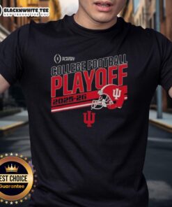 Top Indiana Hoosiers Football 2025-26 CFB Playoff Stripe T-Shirt featuring bold team colors and logo design.