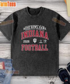 2026 Rose Bowl Game: Indiana Hoosiers CFP Quarterfinal washed t-shirt featuring team logo and vibrant colors.