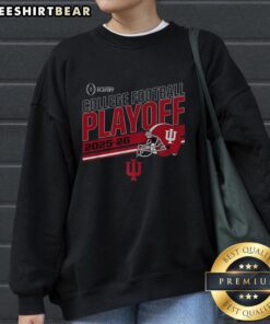 Top Indiana Hoosiers College Football Playoff 2025-2026 helmet sweatshirt showcasing team colors and logo.