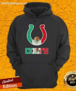 Top Indianapolis Colts football hoodie featuring a unique Mexican flag logo design for fans and collectors.