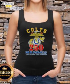 Top Indianapolis Colts X U.S.M.C 250th Birthday Celebration Tank Top showcasing team spirit and military pride.