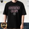 Top Inter Miami CF 2025 MLS Eastern Conference Champions T-Shirt featuring vibrant team colors and logo design.