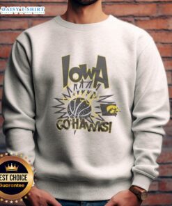 Top Iowa Hawkeyes Go Hawks slam sweatshirt featuring team colors and logo, perfect for fans showcasing their spirit.