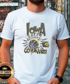 Alt Text: Top Iowa Hawkeyes Go Hawks Slam T-Shirt featuring bold team graphics, perfect for Iowa fans and game day wear.