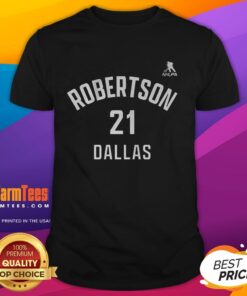 Alt Text: Top Jason Robertson Dallas Stars Ice Hockey T-shirt featuring name and number 21 for fans and sports enthusiasts.