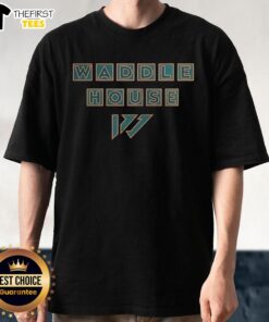 Top Jaylen Waddle Miami Dolphins Waddle House logo t-shirt featuring vibrant colors and a stylish design for fans.