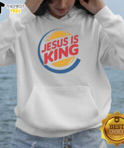 Top Jesus Is King Style Burger Logo Hoodie featuring bold graphics and a stylish design for fans of Kanye West.