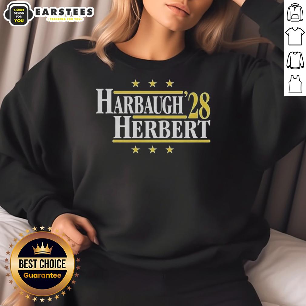 top-jim-harbaugh-vs-justin-herbert-los-angeles-chargers-2028-sweatshirt Top Jim Harbaugh vs Justin Herbert Los Angeles Chargers 2028 sweatshirt showcasing bold graphics and team colors.
