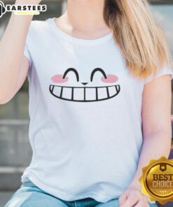 Top Kawaii Wide Smile Ladies Tee featuring a cheerful graphic design, perfect for adding fun to your casual wardrobe.