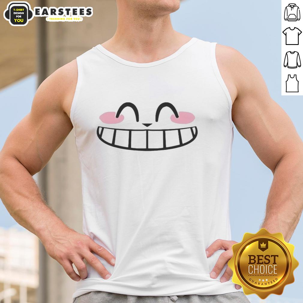 top-kawaii-wide-smile-tank-top Top Kawaii Wide Smile Tank Top featuring a vibrant design and cheerful graphics, perfect for casual summer wear.