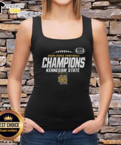 Top Kennesaw State Owls 2025 C-USA Champs tank top featuring team logo and vibrant colors for fans.