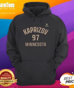 Kirill Kaprizov Minnesota Wild hoodie featuring the name and number 97, perfect for ice hockey fans.