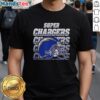 Top Los Angeles Chargers Football Super Chargers Helmet T-Shirt featuring the iconic team logo and design.