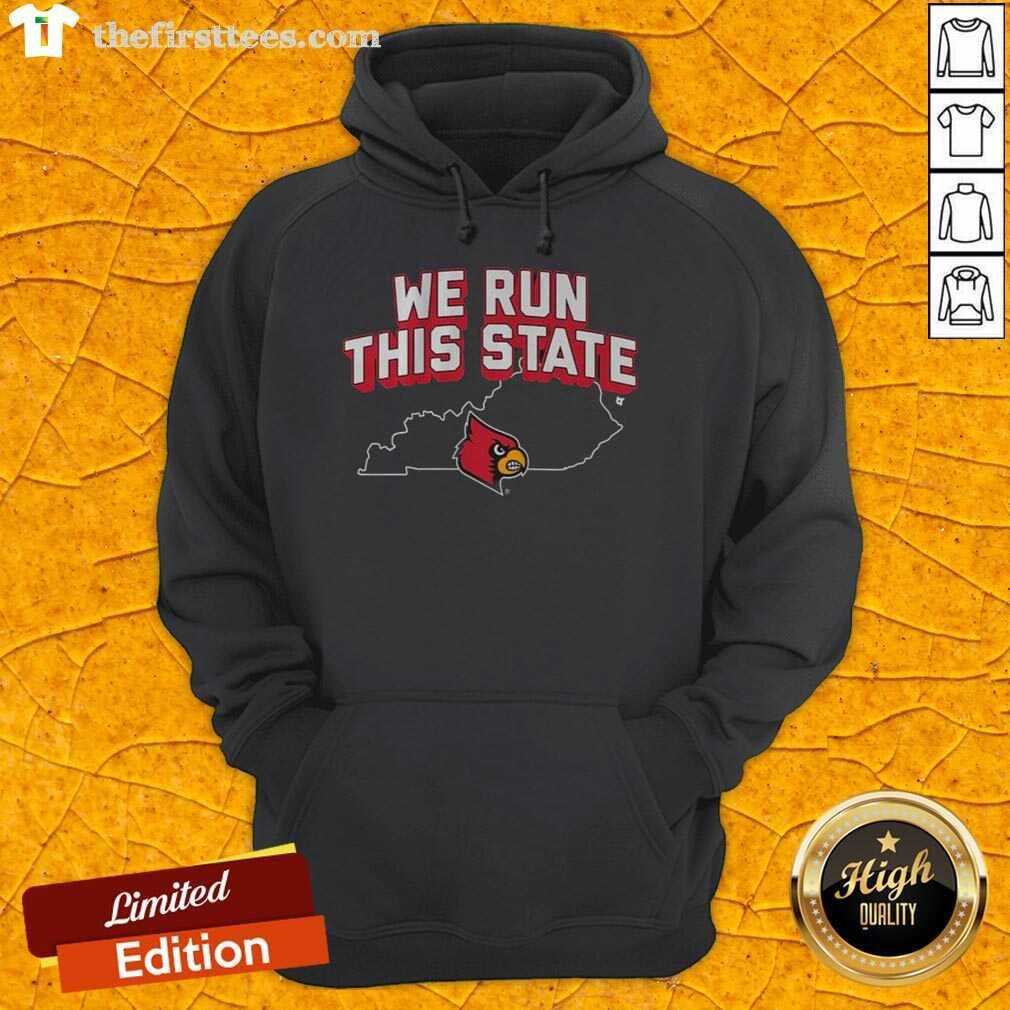 top-louisville-basketball-we-run-this-state-hoodie Alt Text: Top Louisville Basketball We Run This State Hoodie in red, showcasing team spirit and pride for UofL fans.