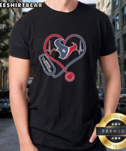 Top Love Houston Texans Stethoscope Headphones Fans T-Shirt featuring a stylish design for dedicated Texans supporters.